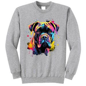 Cute Cane Corso Dog On Painted Cane Corso Tall Sweatshirt