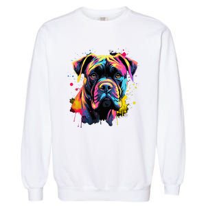 Cute Cane Corso Dog On Painted Cane Corso Garment-Dyed Sweatshirt