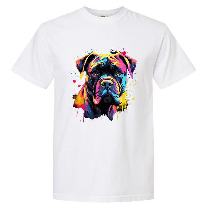 Cute Cane Corso Dog On Painted Cane Corso Garment-Dyed Heavyweight T-Shirt