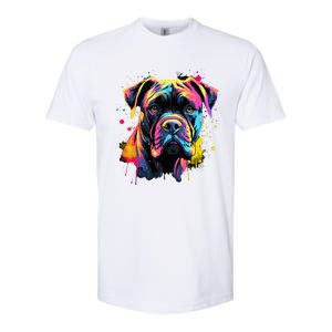 Cute Cane Corso Dog On Painted Cane Corso Softstyle CVC T-Shirt