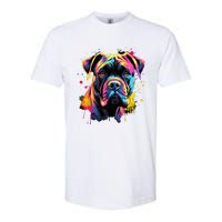 Cute Cane Corso Dog On Painted Cane Corso Softstyle CVC T-Shirt