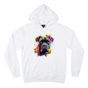 Cute Cane Corso Dog On Painted Cane Corso Hoodie