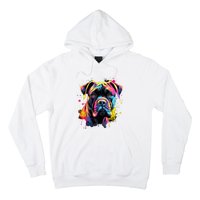 Cute Cane Corso Dog On Painted Cane Corso Hoodie