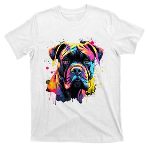 Cute Cane Corso Dog On Painted Cane Corso T-Shirt