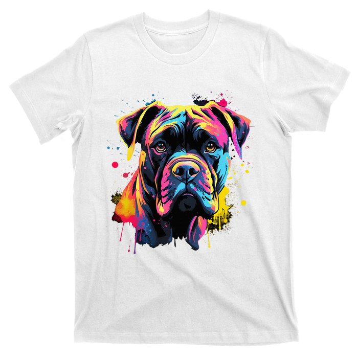 Cute Cane Corso Dog On Painted Cane Corso T-Shirt