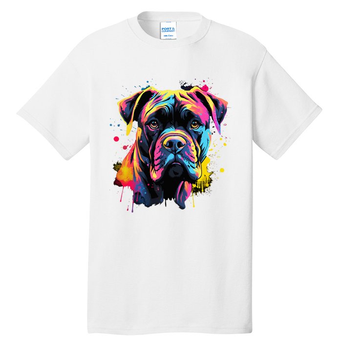 Cute Cane Corso Dog On Painted Cane Corso Tall T-Shirt