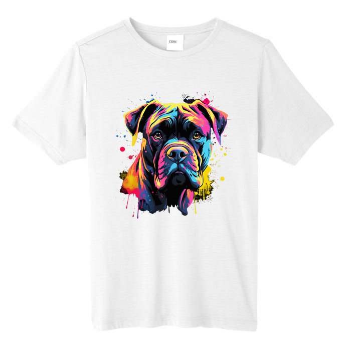 Cute Cane Corso Dog On Painted Cane Corso Tall Fusion ChromaSoft Performance T-Shirt