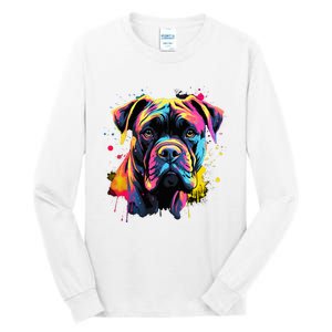 Cute Cane Corso Dog On Painted Cane Corso Tall Long Sleeve T-Shirt