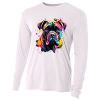 Cute Cane Corso Dog On Painted Cane Corso Cooling Performance Long Sleeve Crew