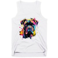 Cute Cane Corso Dog On Painted Cane Corso Tank Top