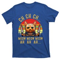 Ch Ch Ch Meow Meow Ah Ah Ah Funny Scary Friday Cat Costume T-Shirt