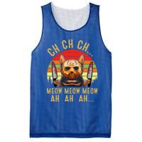 Ch Ch Ch Meow Meow Ah Ah Ah Funny Scary Friday Cat Costume Mesh Reversible Basketball Jersey Tank