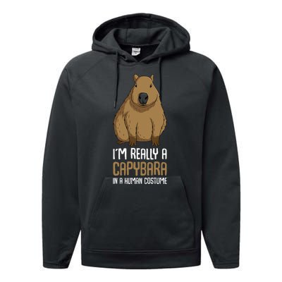 Capybara Costume Performance Fleece Hoodie