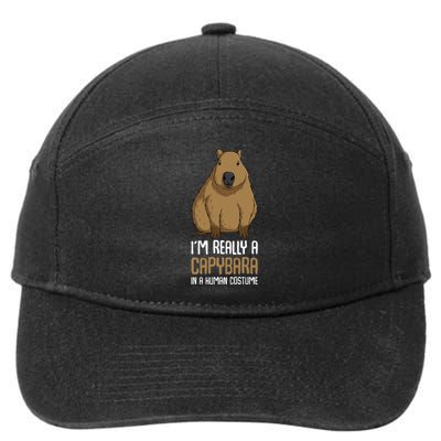 Capybara Costume 7-Panel Snapback Hat