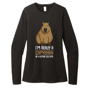 Capybara Costume Womens CVC Long Sleeve Shirt