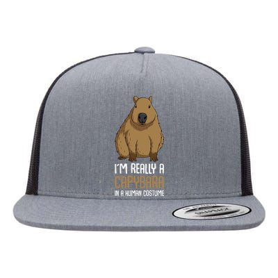 Capybara Costume Flat Bill Trucker Hat