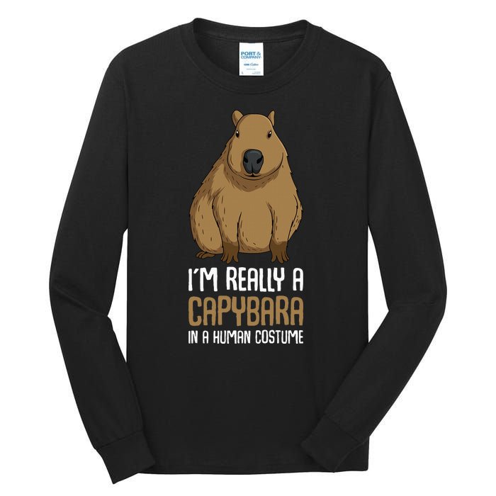 Capybara Costume Tall Long Sleeve T-Shirt