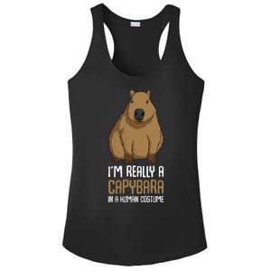 Capybara Costume Ladies PosiCharge Competitor Racerback Tank