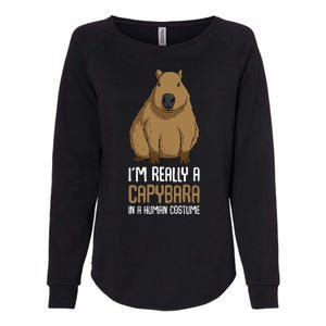 Capybara Costume Womens California Wash Sweatshirt