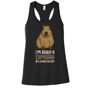 Capybara Costume Women's Racerback Tank