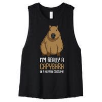 Capybara Costume Women's Racerback Cropped Tank