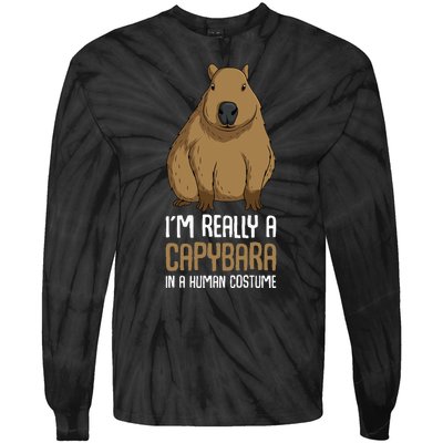 Capybara Costume Tie-Dye Long Sleeve Shirt