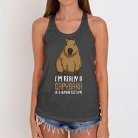 Capybara Costume Women's Knotted Racerback Tank