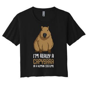 Capybara Costume Women's Crop Top Tee