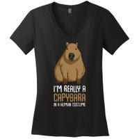 Capybara Costume Women's V-Neck T-Shirt