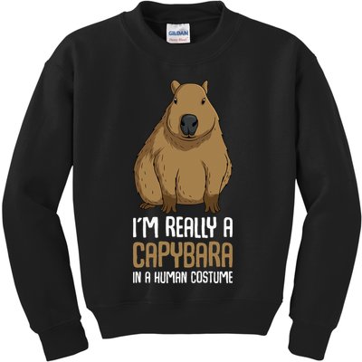 Capybara Costume Kids Sweatshirt