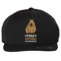 Capybara Costume Wool Snapback Cap