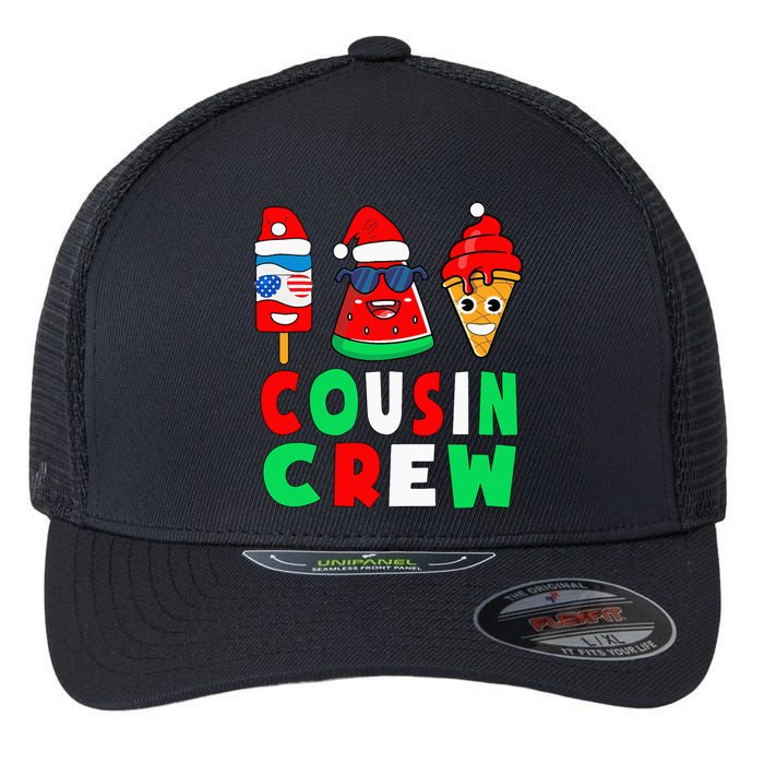 Cousin Crew Christmas In July Squad Pajamas Matching Family Flexfit Unipanel Trucker Cap