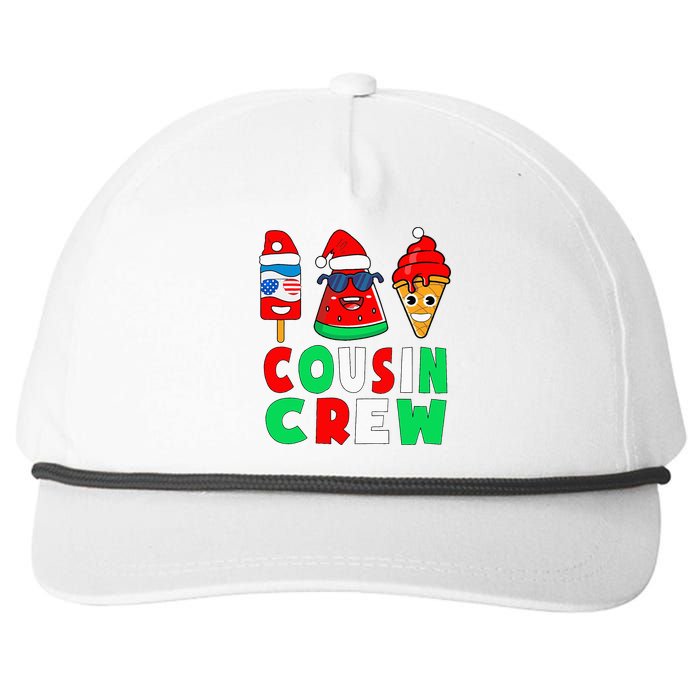 Cousin Crew Christmas In July Squad Pajamas Matching Family Snapback Five-Panel Rope Hat