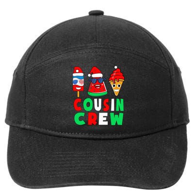 Cousin Crew Christmas In July Squad Pajamas Matching Family 7-Panel Snapback Hat