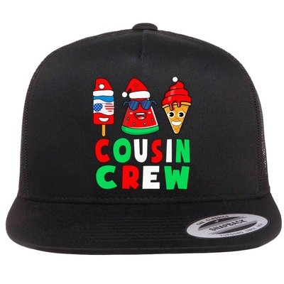 Cousin Crew Christmas In July Squad Pajamas Matching Family Flat Bill Trucker Hat