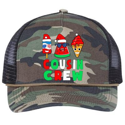 Cousin Crew Christmas In July Squad Pajamas Matching Family Retro Rope Trucker Hat Cap