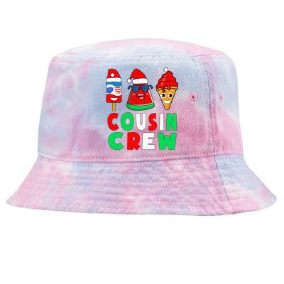 Cousin Crew Christmas In July Squad Pajamas Matching Family Tie-Dyed Bucket Hat