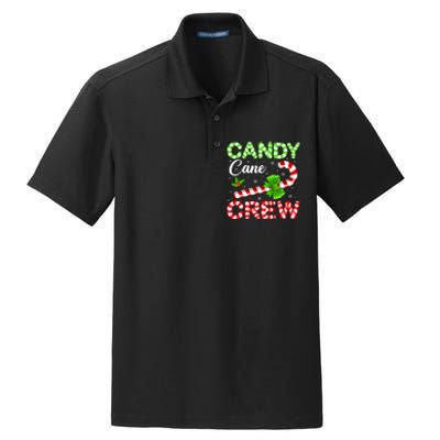 Candy Cane Crew Christmas Family Matching Dry Zone Grid Polo