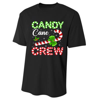 Candy Cane Crew Christmas Family Matching Performance Sprint T-Shirt