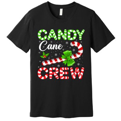 Candy Cane Crew Christmas Family Matching Premium T-Shirt