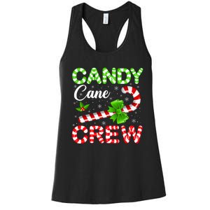 Candy Cane Crew Christmas Family Matching Women's Racerback Tank