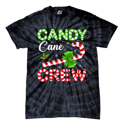 Candy Cane Crew Christmas Family Matching Tie-Dye T-Shirt