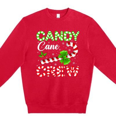 Candy Cane Crew Christmas Family Matching Premium Crewneck Sweatshirt