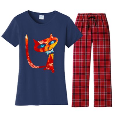 Cheeky Cat Women's Flannel Pajama Set