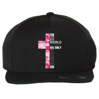 Cute Camo Christian Cross Verse Wool Snapback Cap