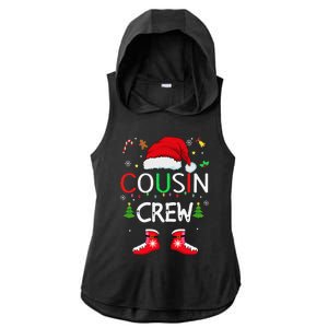 Cousin Crew Christmas Family Squad Naughty Matching Santa Ladies PosiCharge Tri-Blend Wicking Draft Hoodie Tank