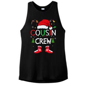 Cousin Crew Christmas Family Squad Naughty Matching Santa Ladies PosiCharge Tri-Blend Wicking Tank