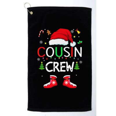 Cousin Crew Christmas Family Squad Naughty Matching Santa Platinum Collection Golf Towel