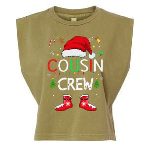 Cousin Crew Christmas Family Squad Naughty Matching Santa Garment-Dyed Women's Muscle Tee