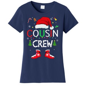 Cousin Crew Christmas Family Squad Naughty Matching Santa Women's T-Shirt